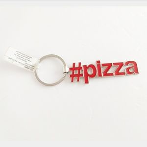 NWT #PIZZA RED KEYCHAIN/ BAG CHARM